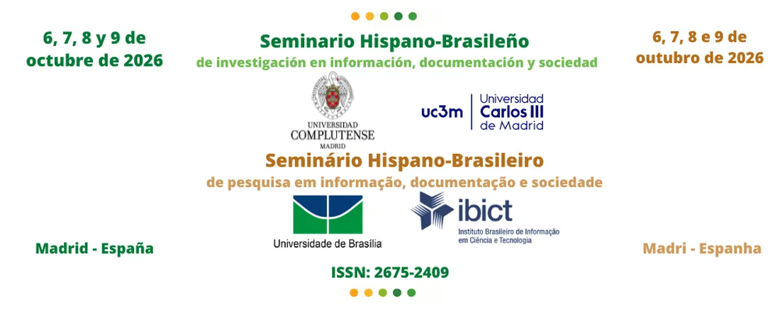 XV Seminario Hispano-Brasileño de Investigación en Información, Documentación y Sociedad