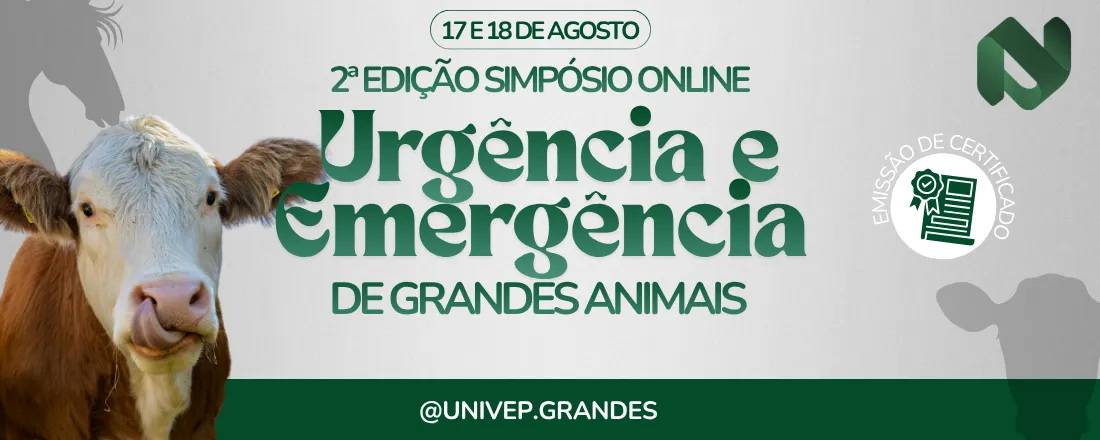 Simpósio Online de Urgência e Emergência em Grandes Animais - 2° Edição