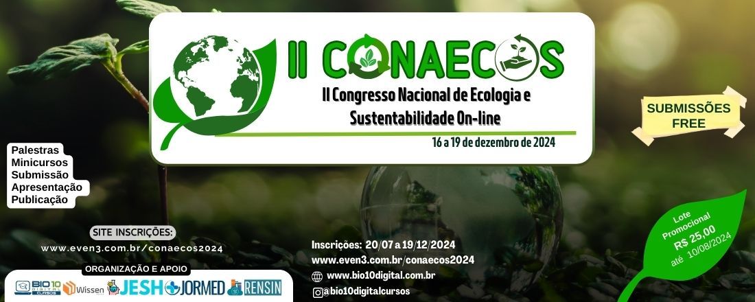 II Congresso Nacional de Ecologia e Sustentabilidade  On-line (II CONAECOS)