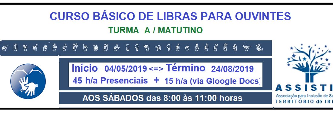 CURSO BÁSICO DE LIBRAS E NOÇÕES DA CULTURA  SURDA