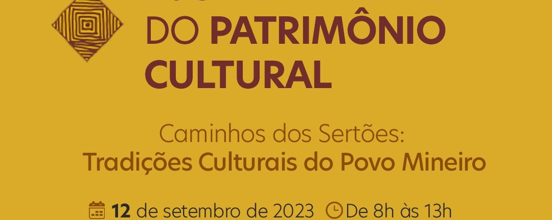 1ª Jornada Mineira do Patrimônio Cultural - CIMAMS