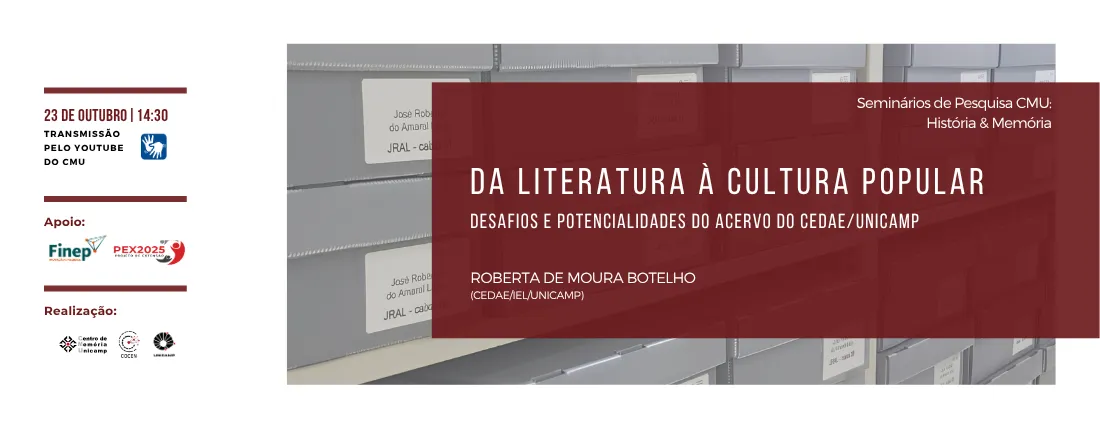 Seminários de Pesquisa CMU: História e Memória - CMU 40 ANOS IX