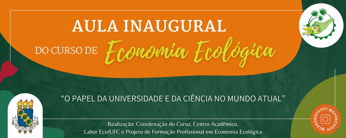 AULA INAUGURAL DO CURSO DE ECONOMIA ECOLÓGICA 2022.2