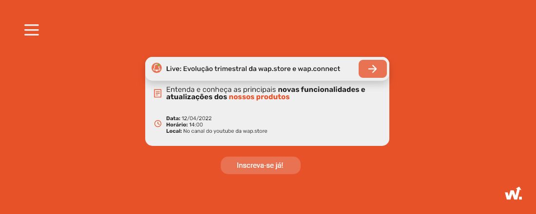 Live: Evolução Trimestral da wap.store e wap.connect