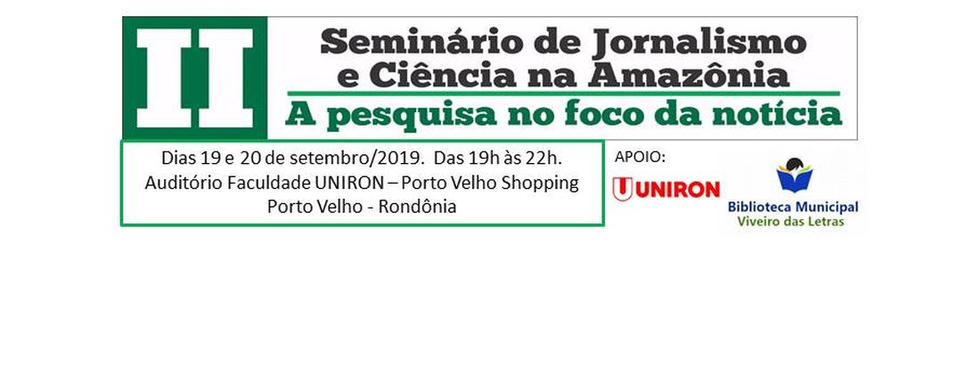 II Seminário de Jornalismo e Ciência na Amazônia