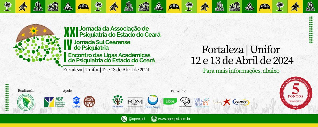 XXI Jornada da Associação de Psiquiatria do Estado do Ceará, IV Jornada Sul Cearense de Psiquiatria e I Encontro das Ligas Acadêmicas de Psiquiatria do Estado do Ceará