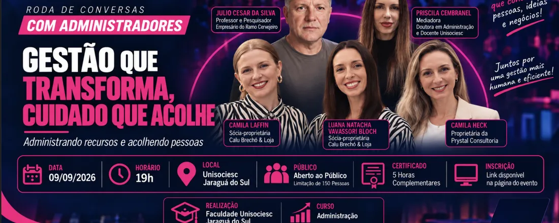 Semana da Administração - Roda de Conversa: Gestão que transforma