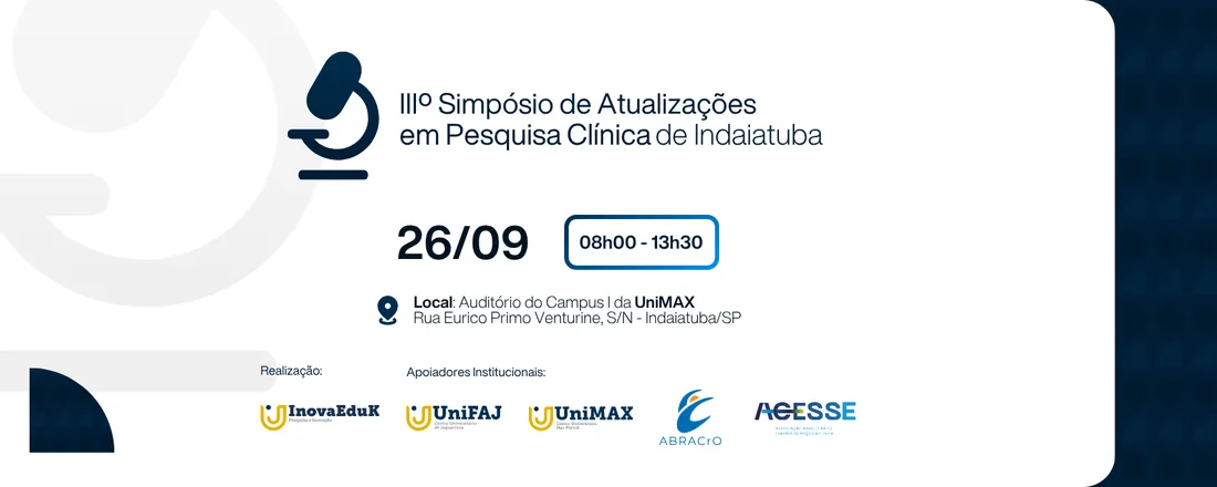 3ª edição do Simpósio de Atualizações em Pesquisa Clínica de Indaiatuba