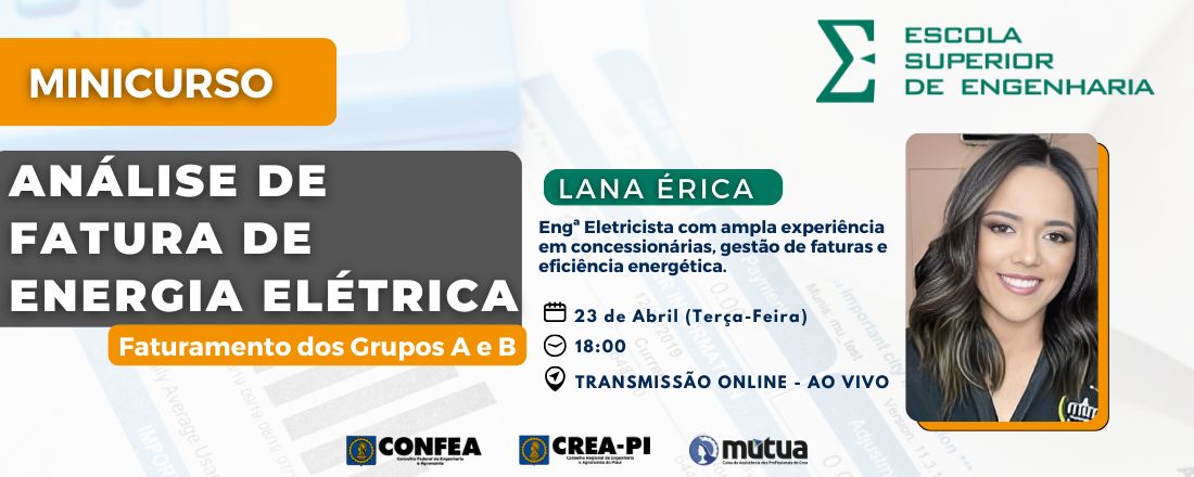 MINICURSO - ANÁLISE DE FATURA DE ENERGIA ELÉTRICA