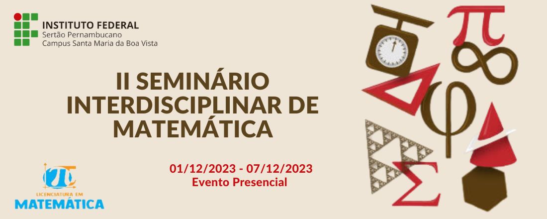 II SEMINÁRIO INTERDISCIPLINAR DE MATEMÁTICA