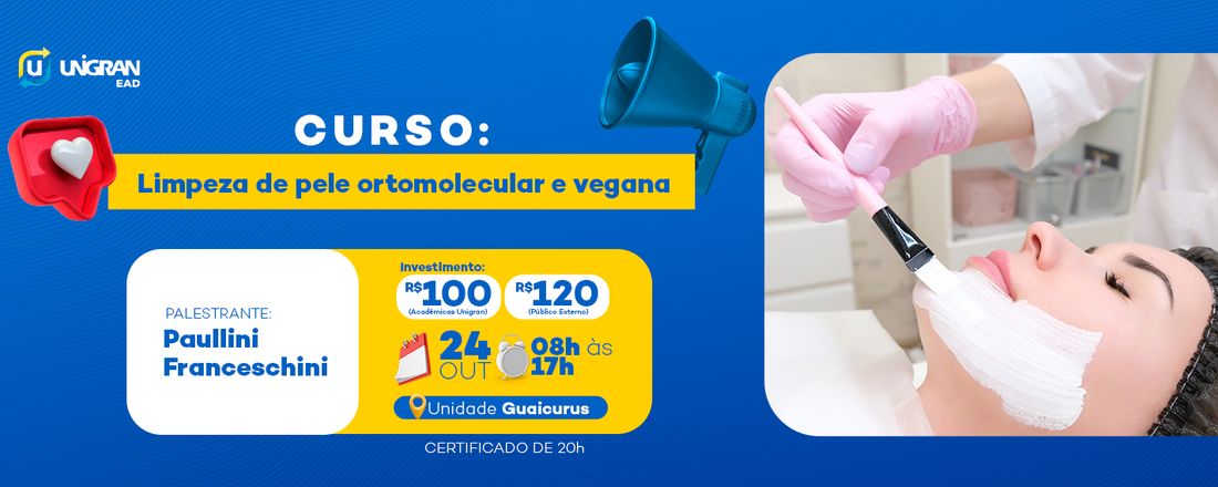 LIMPEZA DE PELE ORTOMOLECULAR E VEGANA