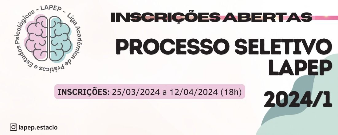 Inscrições LAPEP 2024/1