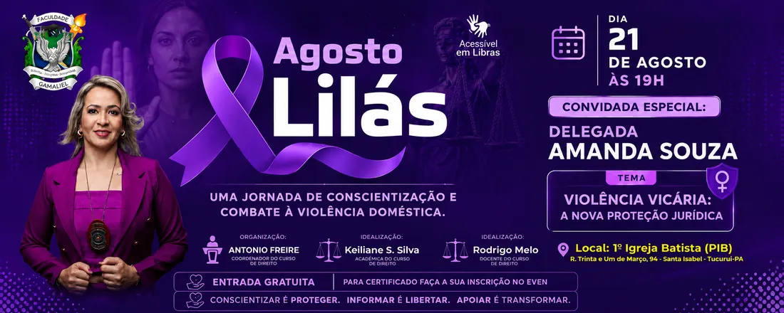 Palestra Violência Vicária: a nova proteção jurídica