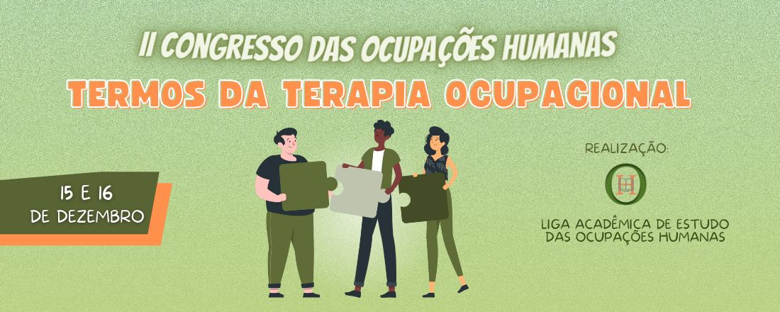 II Congresso das Ocupações Humanas: Termos da Terapia Ocupacional