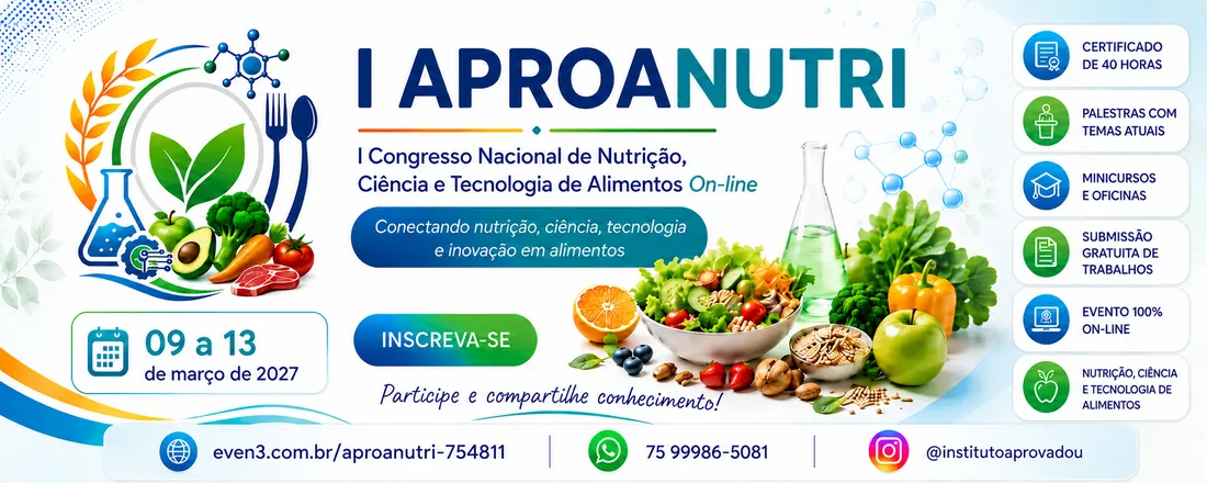 Congresso Nacional de Nutrição, Ciência e Tecnologia de Alimentos On-line (I APROANUTRI)