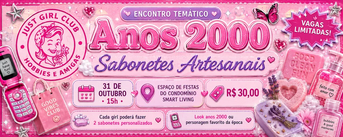 Festa anos 2000 com hobby: sabonetes
