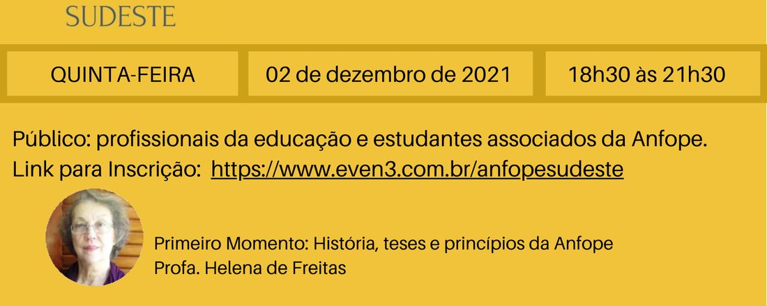 I Seminário da Anfope Sudeste - História, teses e princípios da Anfope