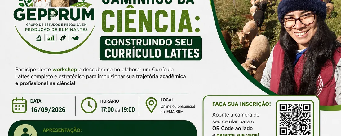 GEPPRUM em Pauta Caminhos da Ciência: Construindo seu Currículo Lattes