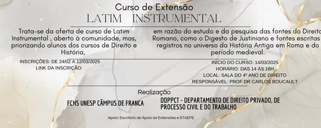 Curso de Extensão - Latim Instrumental