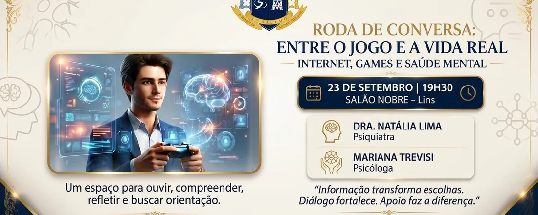 Roda de Conversa: Entre o Jogo e a vida real (internet, games e saúde mental)