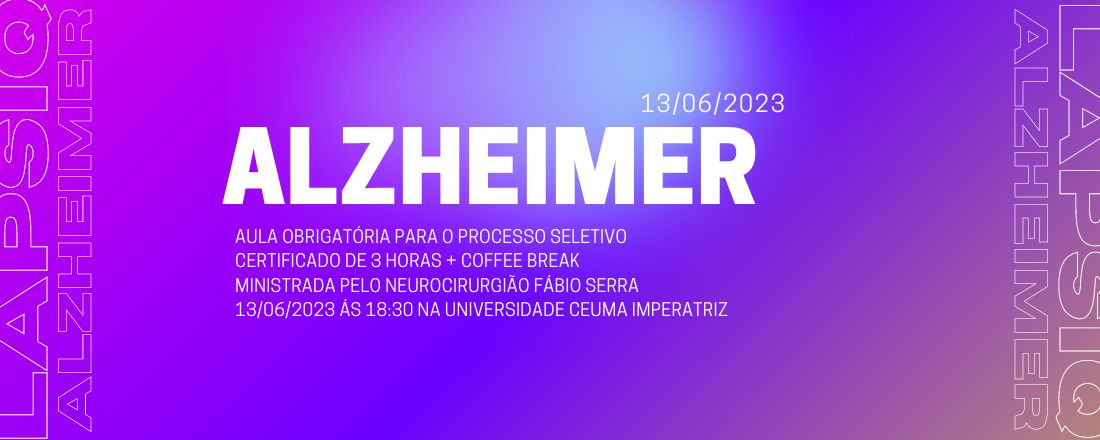 ALZHEIMER - AULA ABERTA LAPSIQ