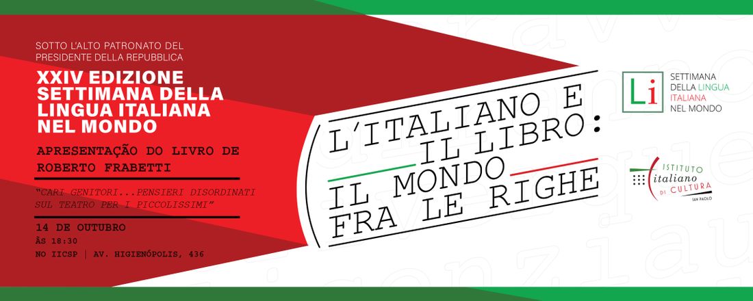 Apresentação do livro “Cari Genitori… Pensieri disordinati sul teatro per i piccolissimi”,   de e com Roberto Frabetti