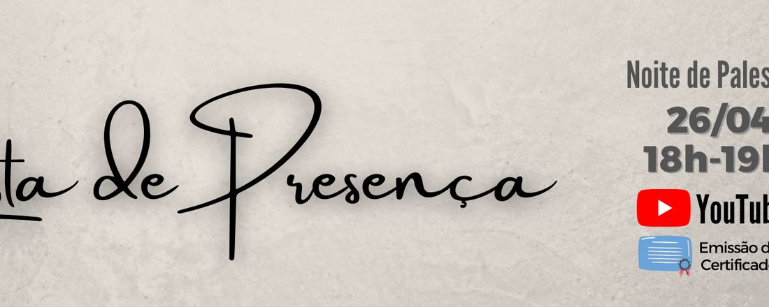LISTA DE PRESENÇA PARA CERTIFICADO "Noite de palestras - Genovet Br"