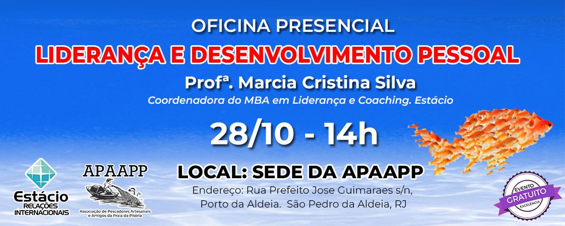 OFICINA PRESENCIAL: LIDERANÇA E DESENVOLVIMENTO PESSOAL