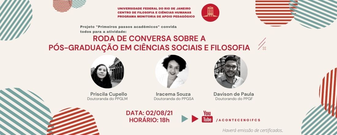 Roda de Conversa sobre Pós-Graduação em Ciências Sociais e Filosofia