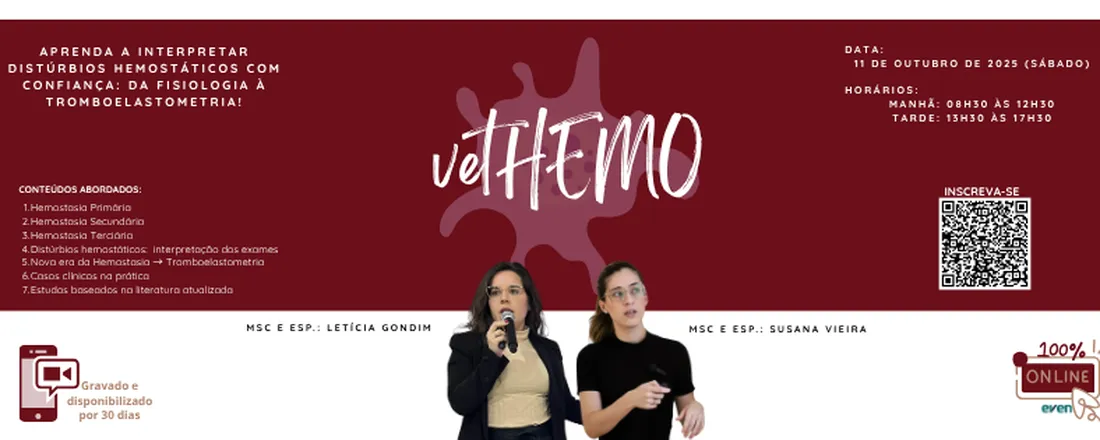 vetHEMO - Interpretação dos distúrbios hemostáticos com confiança: da fisiologia à tromboelastometria