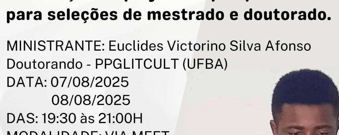 Elaboração de projeto de pesquisa para mestrado e doutorado