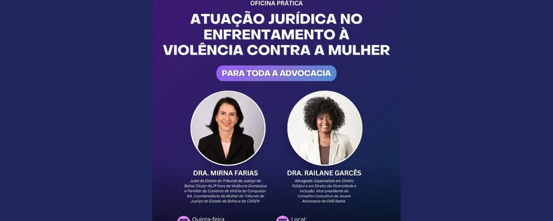 Minicurso: Prática em Atuação Jurídica no Enfrentamento à Violência Contra a Mulher