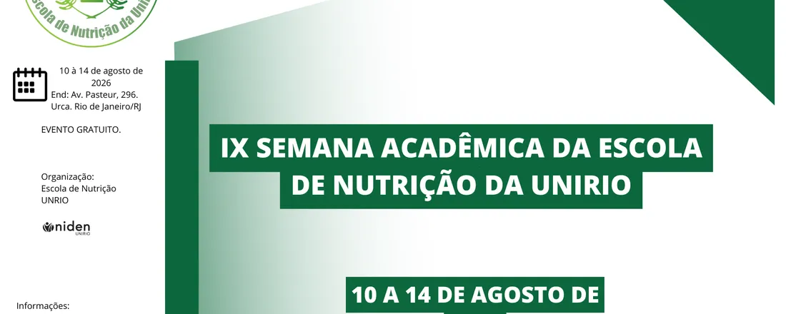 IX Semana Acadêmica da Escola de Nutrição da UNIRIO