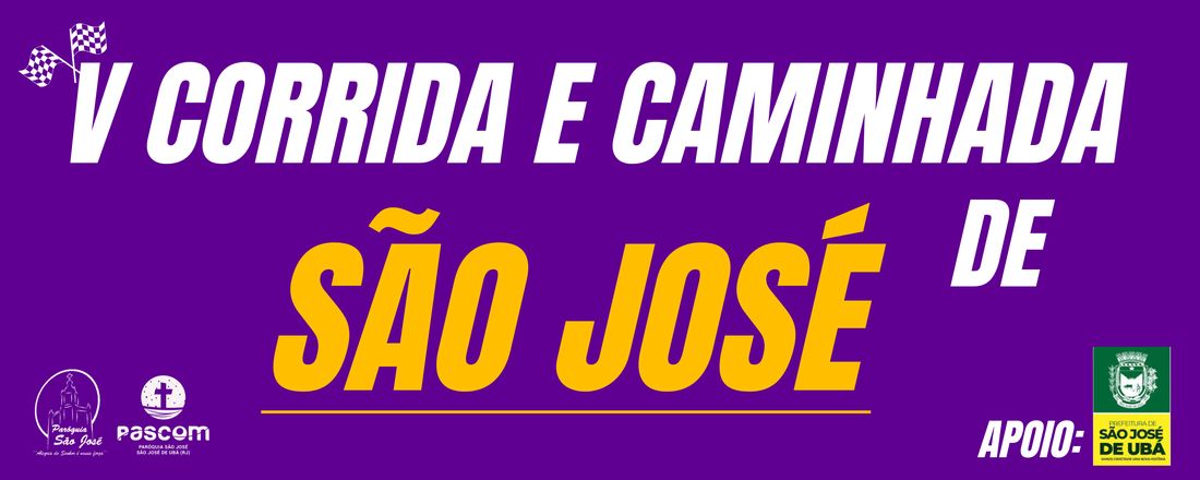 V CORRIDA E CAMINHADA DE SÃO JOSÉ- kit para os 100 primeiros inscritos. Kits esgotados
