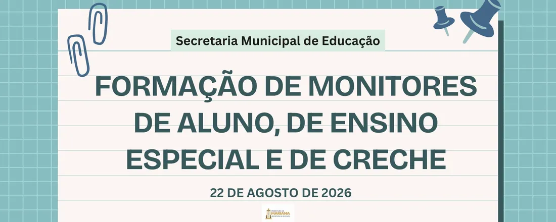 Formação de Monitores de Aluno, de Creche e de Ensino Especial