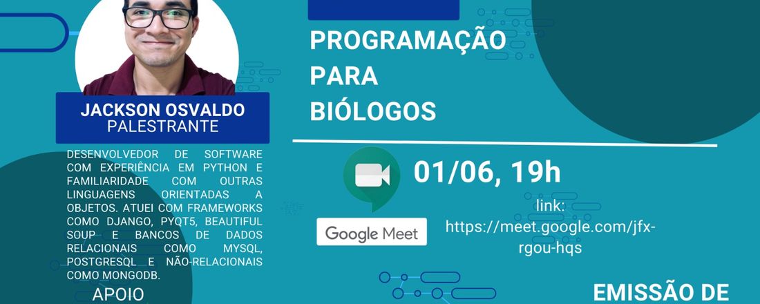 Palestra: Programação para biólogos