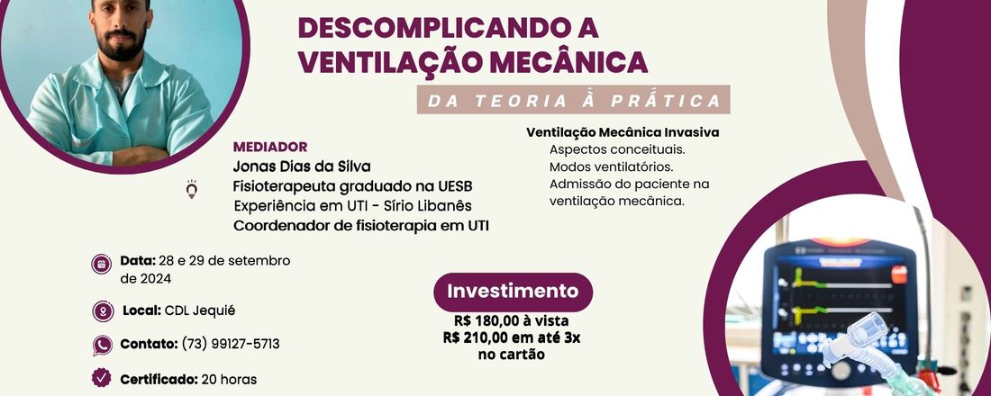 Curso: Descomplicando a Ventilação Mecânica