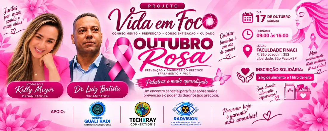 Evento beneficente outubo rosa faculdade finaci