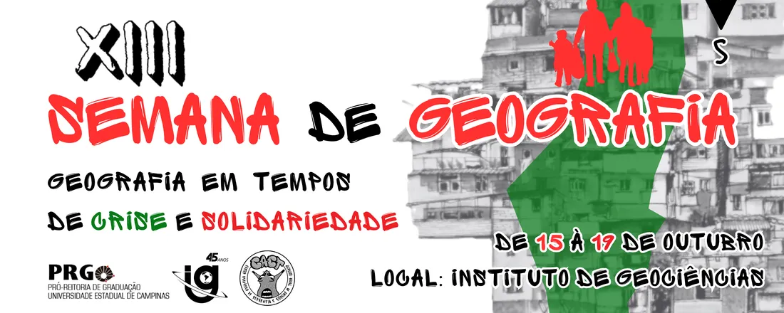 XIII Semana da Geografia:  Geografia em tempos de crise e solidariedade