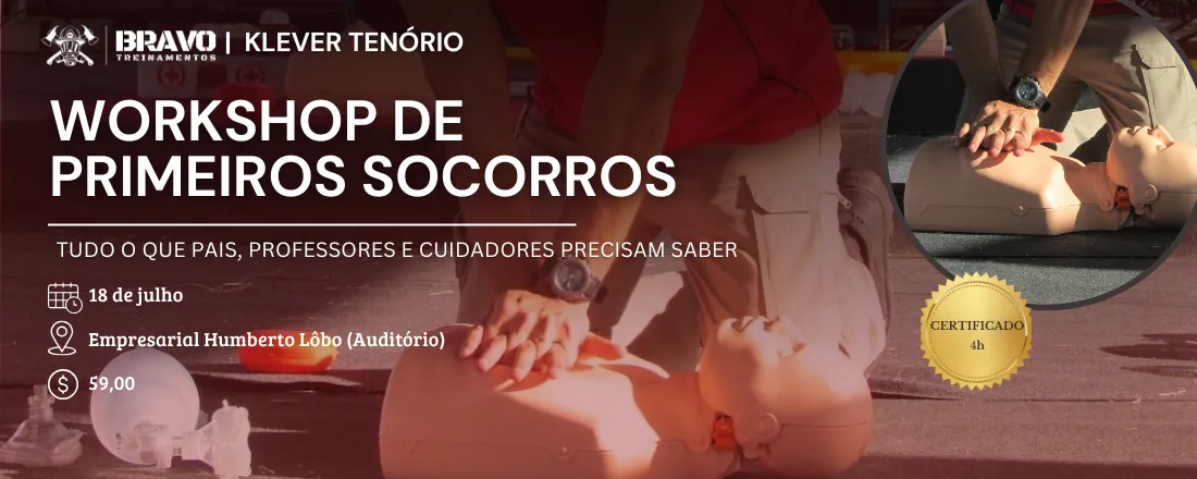 Workshop de Primeiros Socorros: Tudo o que Pais, Professores e Cuidadores precisam saber