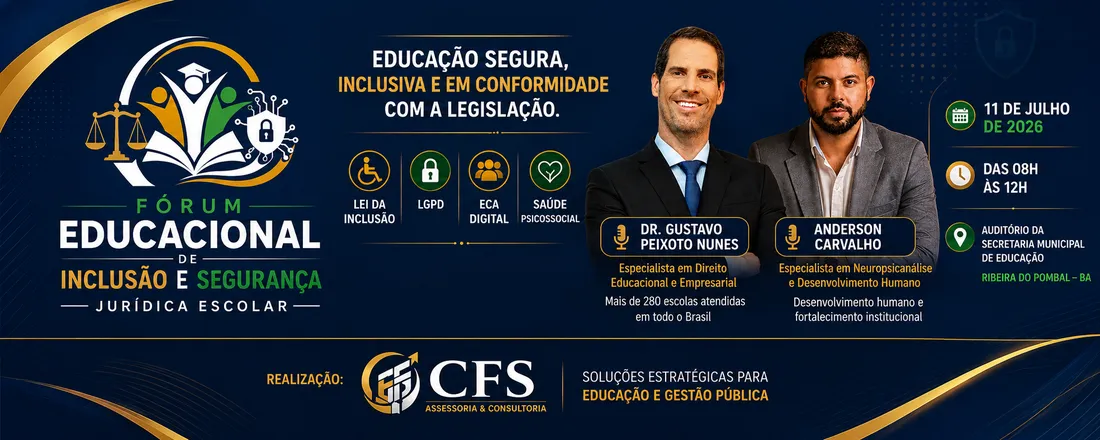 Fórum Educacional de Inclusão e Segurança Jurídica Escolar