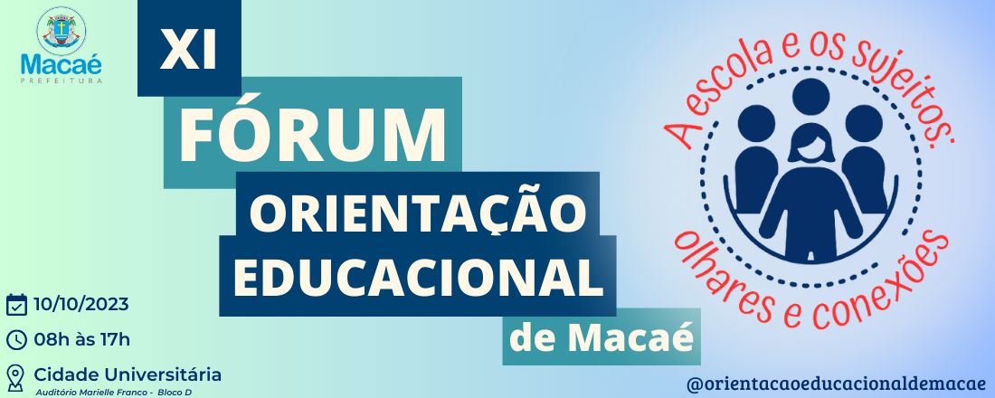 XI Fórum de Orientação Educacional de Macaé 2023