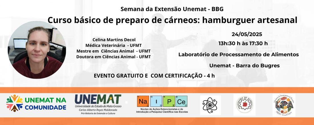 Curso básico de preparo de cárneos: hamburguer artesanal