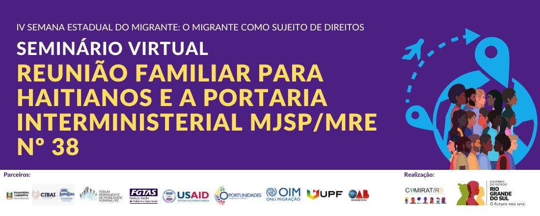 Seminário Virtual sobre Reunião Familiar para Haitianos