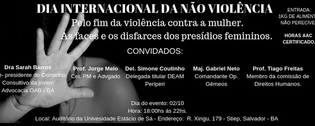 DIA INTERNACIONAL DA NÃO-VIOLÊNCIA