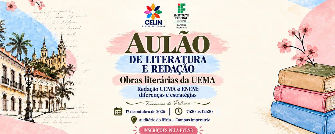 Aulão de Literatura e Redação: obras da UEMA e estratégias para o ENEM e a UEMA