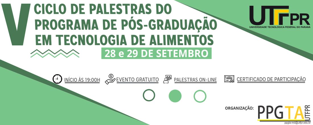 V Ciclo de Palestras do Mestrado em Tecnologia de Alimentos