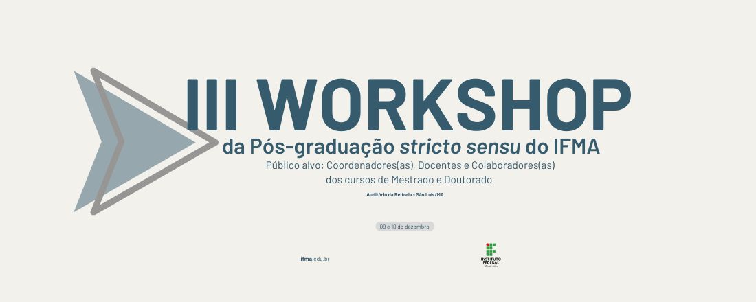 III Workshop de Pós-graduação stricto sensu do IFMA