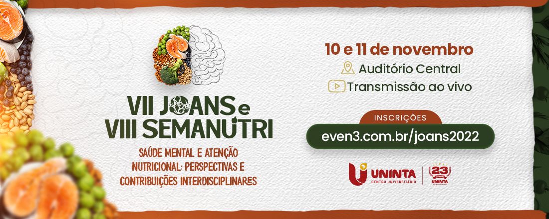 VI Jornada Acadêmica de Nutrição e Saúde e VIII Semana de Nutrição