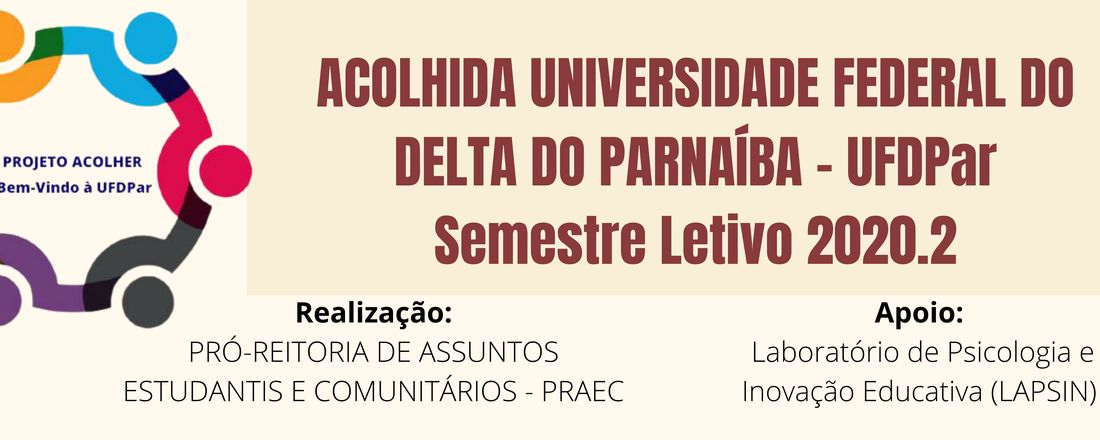 Acolhida UFDPar semestre letivo 2020.2